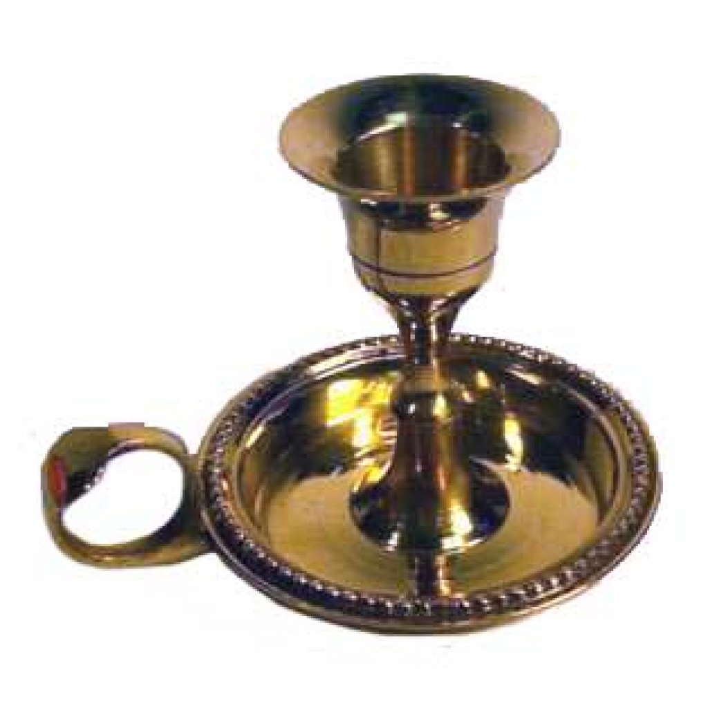 Classic Brass Chamberstick Taper Candle Holder