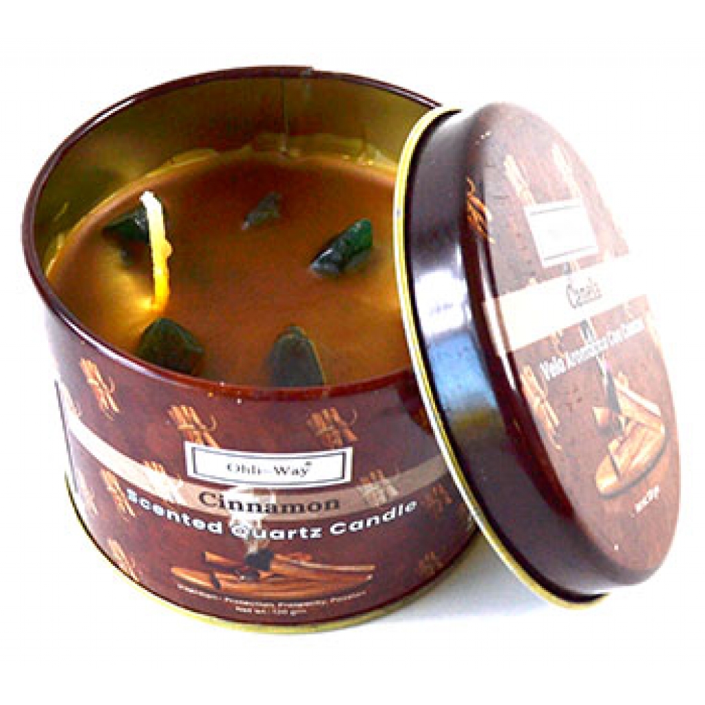 Canela (Cinnamon) Quartz Tin Candle for Prosperity