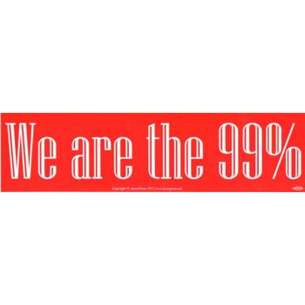 We Are the 99% Bumper Sticker - 11.5