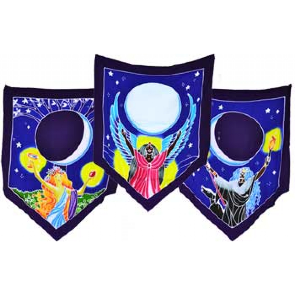 Triple Moon Goddess Prayer Flags (60