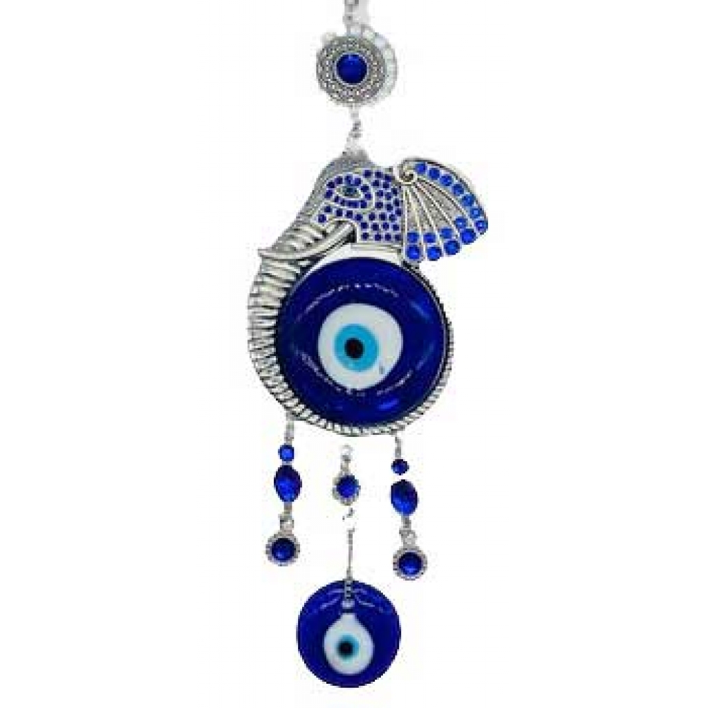 Elephant Evil Eye Wall Hanging - Protection and Blessing