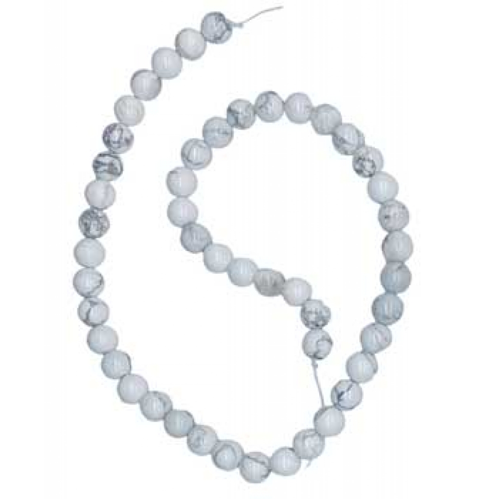 8mm Calming Howlite Beads for Jewelry Making