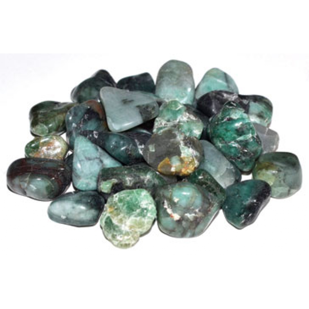 1 lb Tumbled Emerald Chips - 6-9mm Healing Stones