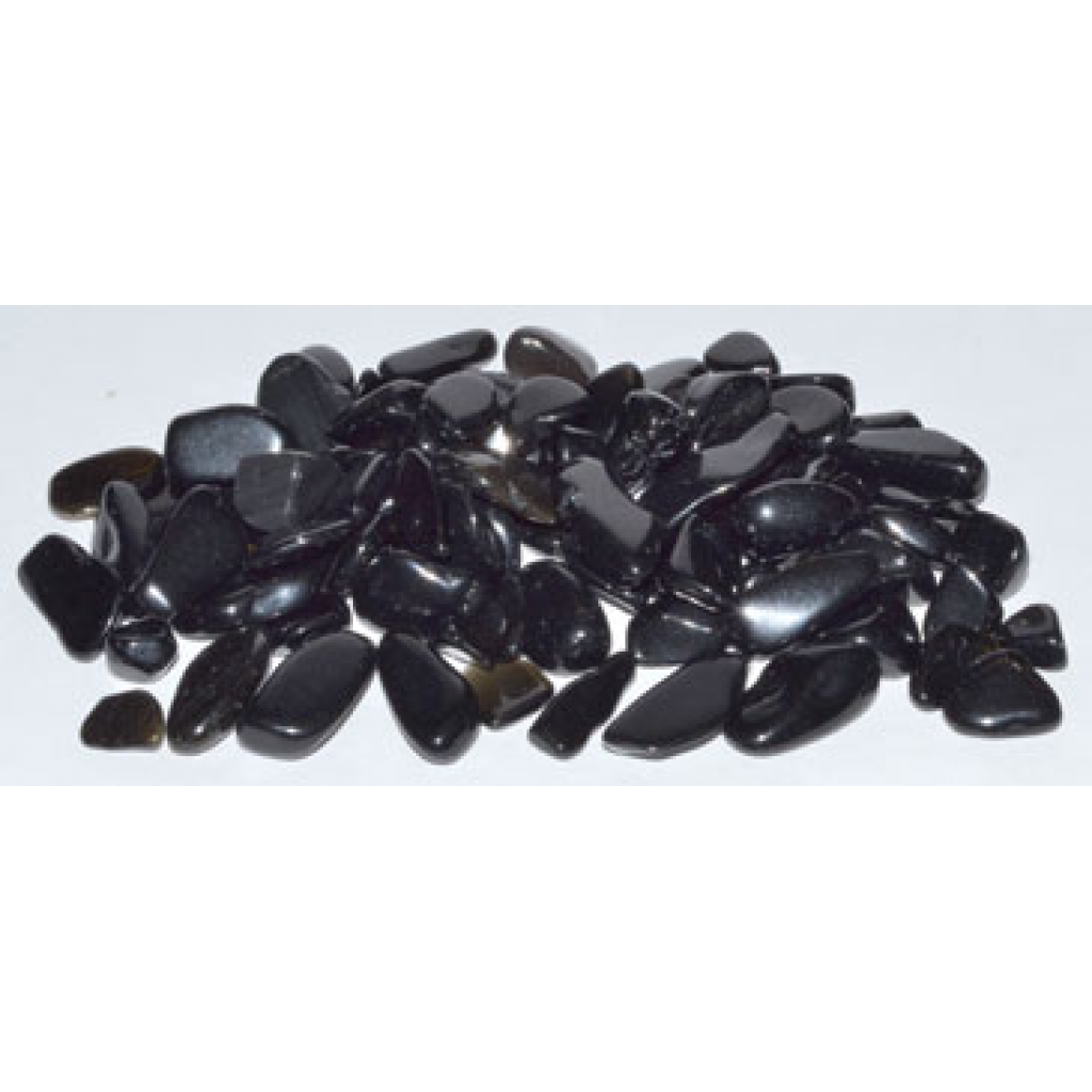 1 lb Black Obsidian Tumbled Chips (7-9mm)