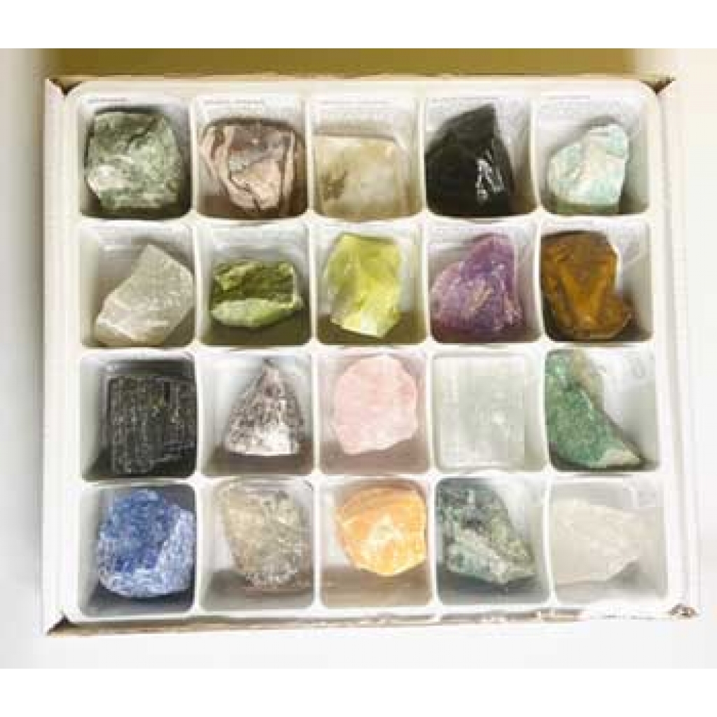 Flat of Mixed Minerals - 20 Pieces