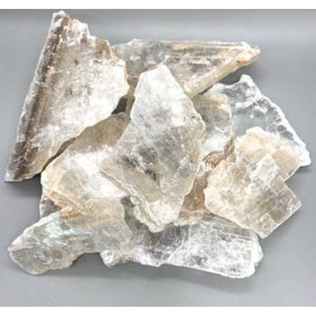 10-13# Flat of Selenite Polished Slices 5-8