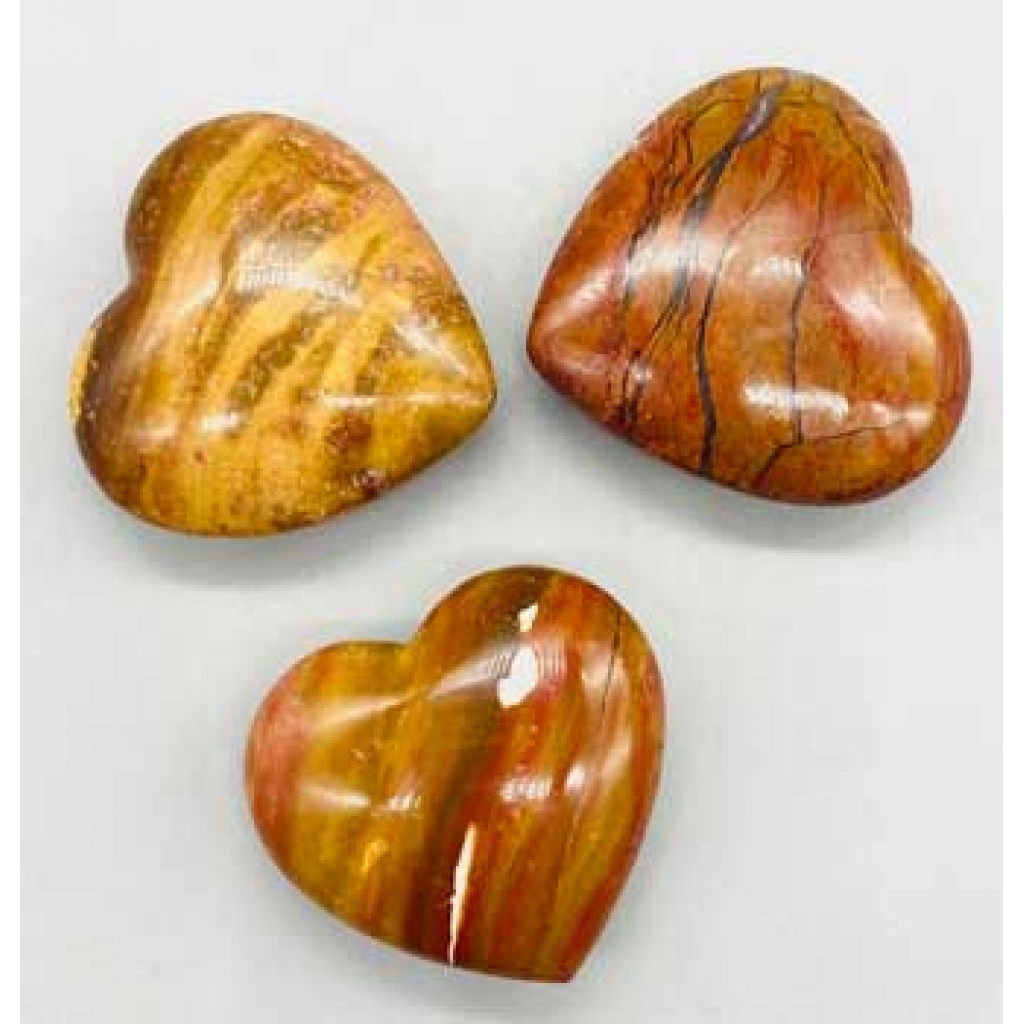 Red Heart Petrified Wood - 2 Inches of Grounding Stone