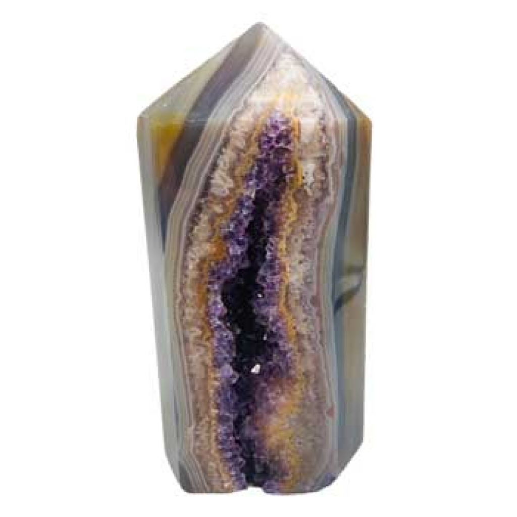 2.6# Amethyst Obelisk with Druse - Unique Natural Beauty