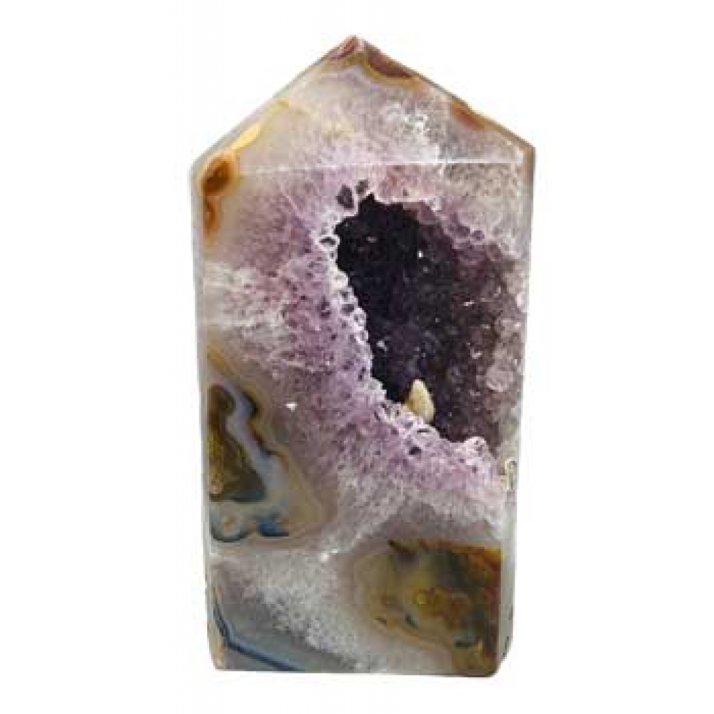 Unique 3.2# Amethyst Obelisk with Druse