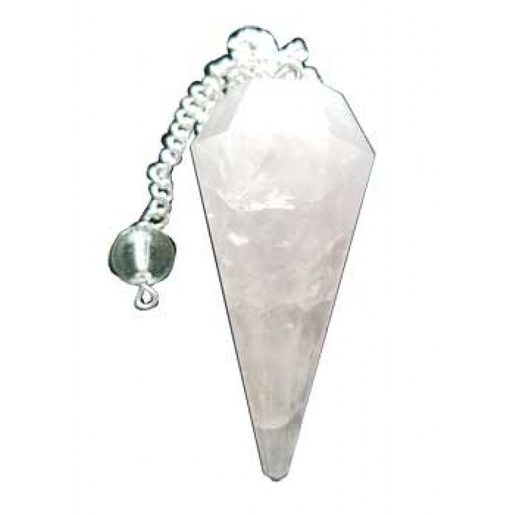 6-Sided Rose Quartz Pendulum - Healing Tool