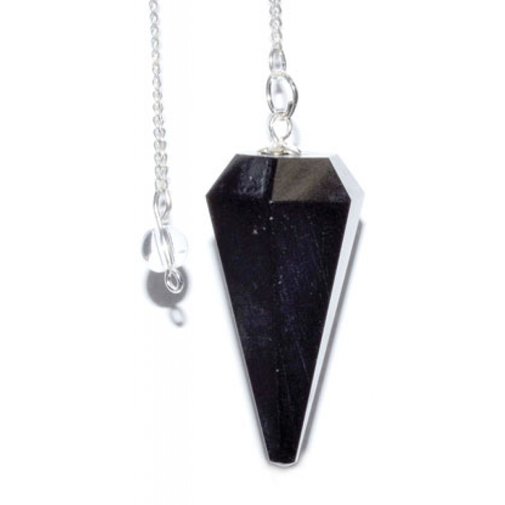 6-Sided Black Tourmaline Pendulum - Energy Purifier