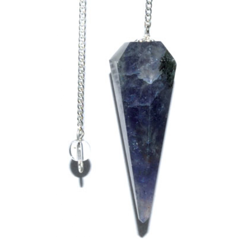 6-Sided Iolite Pendulum for Divination