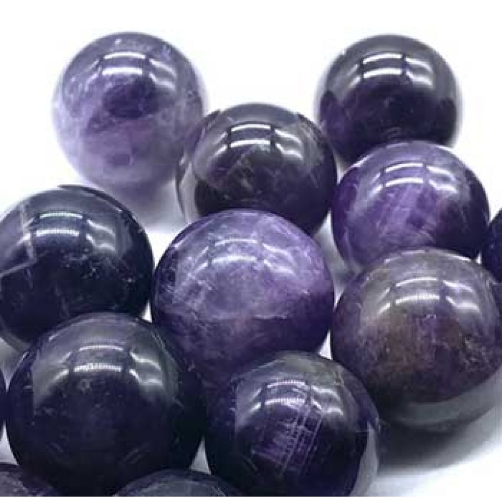 Premium 1 lb Amethyst Marbles (15-25mm)