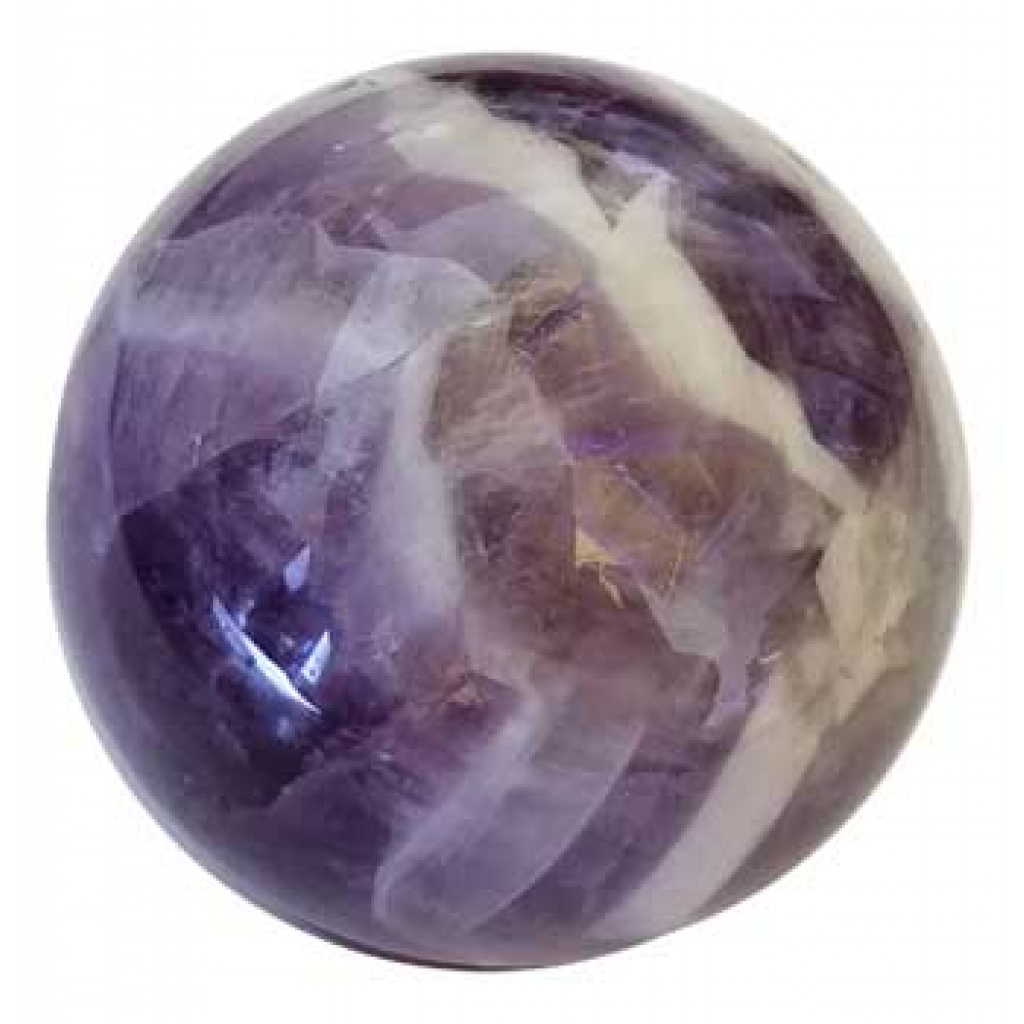 40mm Chevron Amethyst Sphere