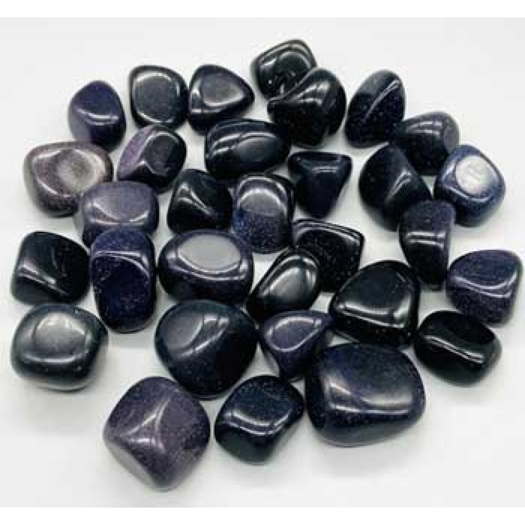 1 lb Blue Goldstone Tumbled Stones