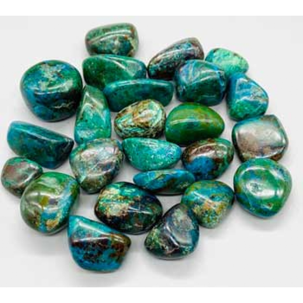 Chrysocolla Tumbled Stones - 1lb