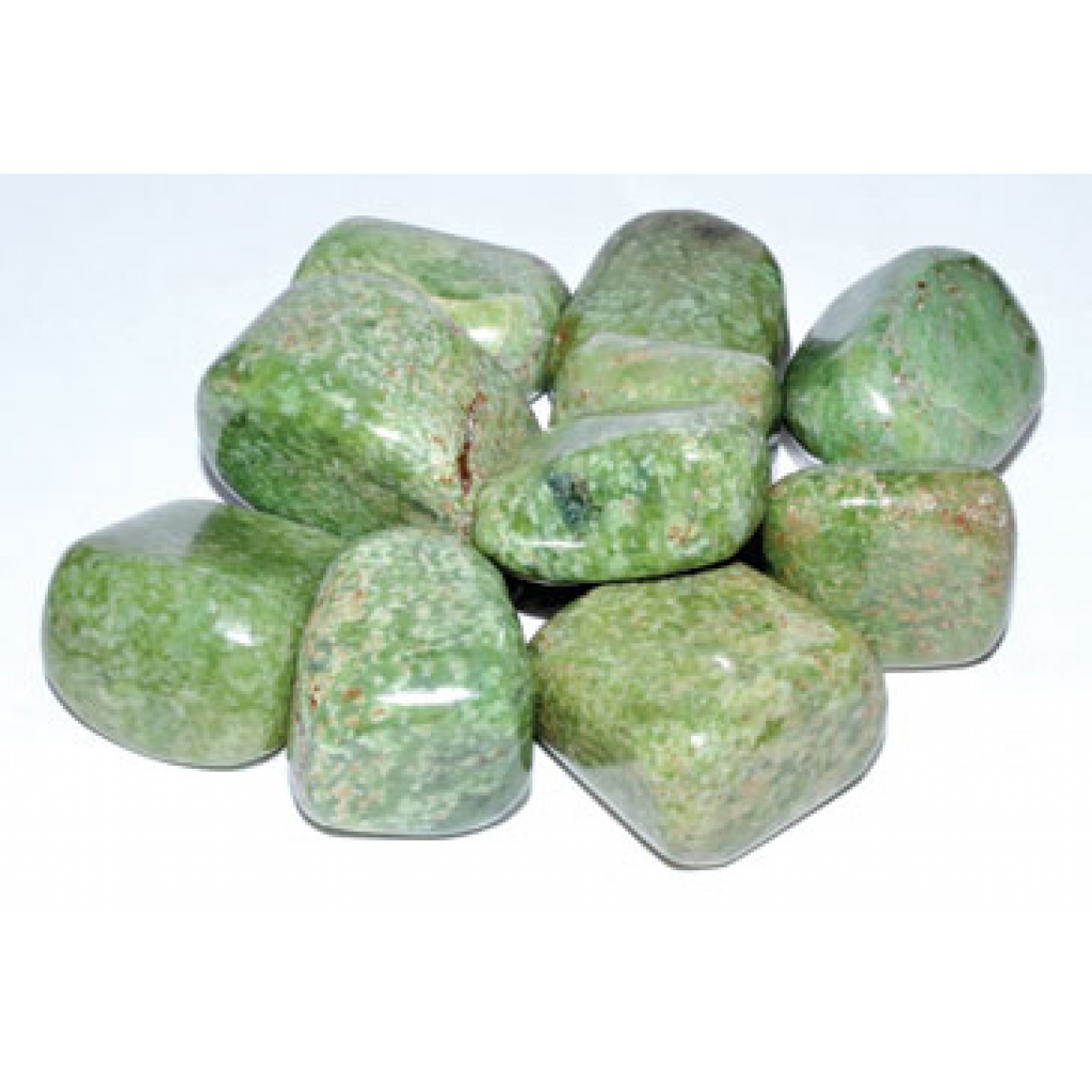 1 lb Grossularite (Green Garnet) Tumbled Stones - The Stone of Health