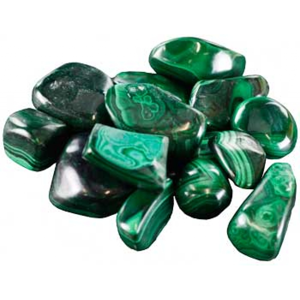 1 lb Malachite Tumbled Stones for Love and Protection