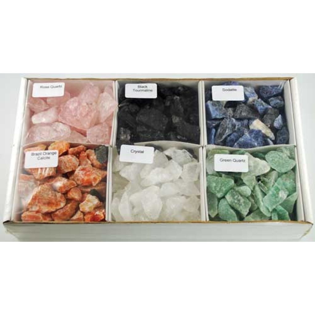 6-Piece Untumbled Stones Set (5 lb) - Boost Your Rituals