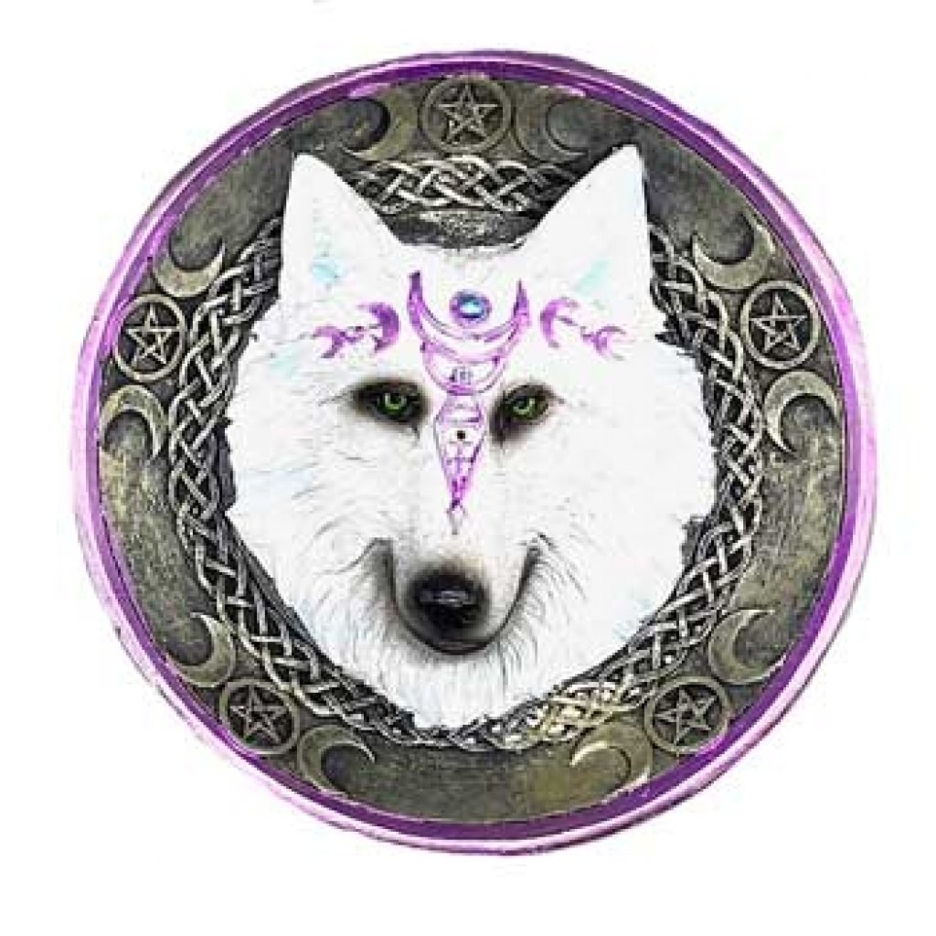 Elegant White Wolf Spirit Incense Burner