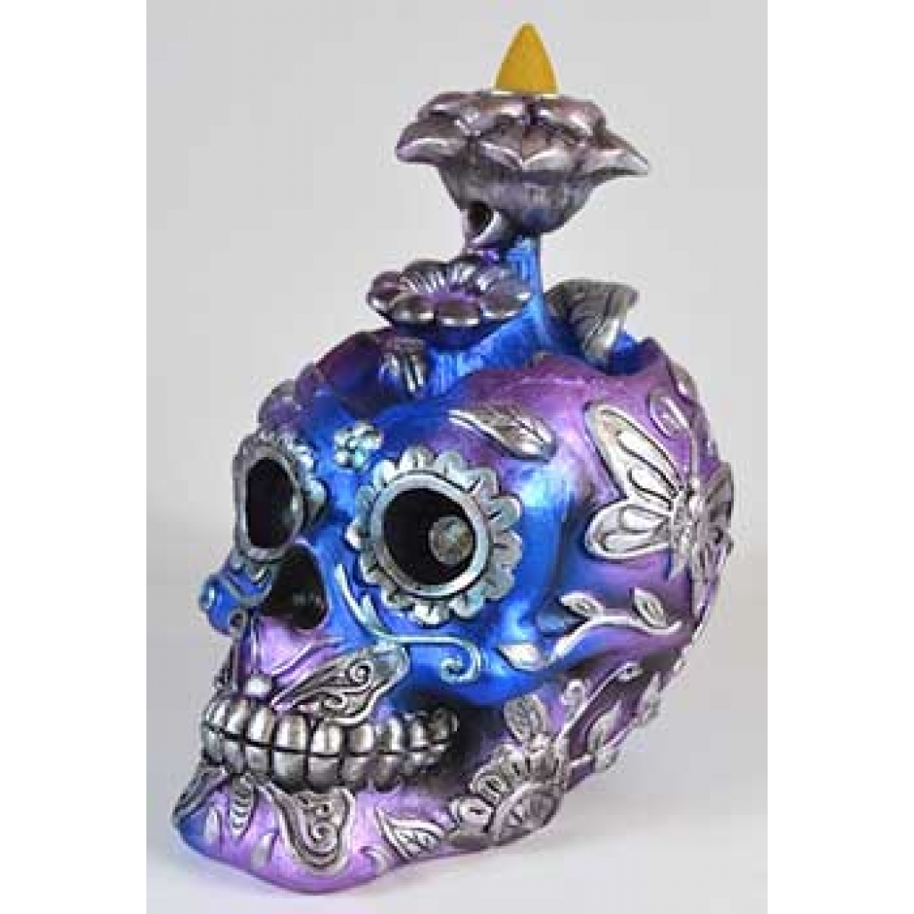 6-Inch Metallic Skull Backflow Burner