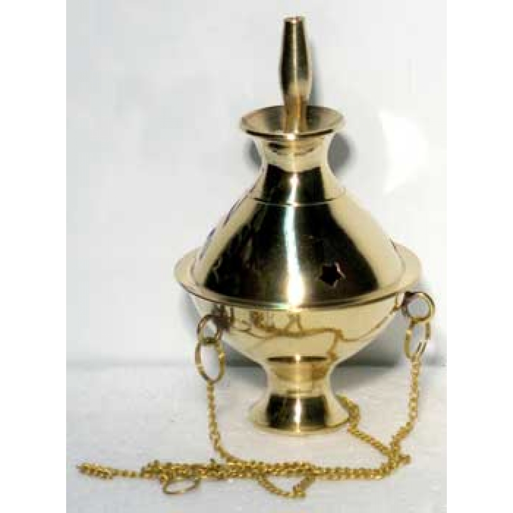 Small Brass Hanging Incense Burner - Versatile Aromatic Tool