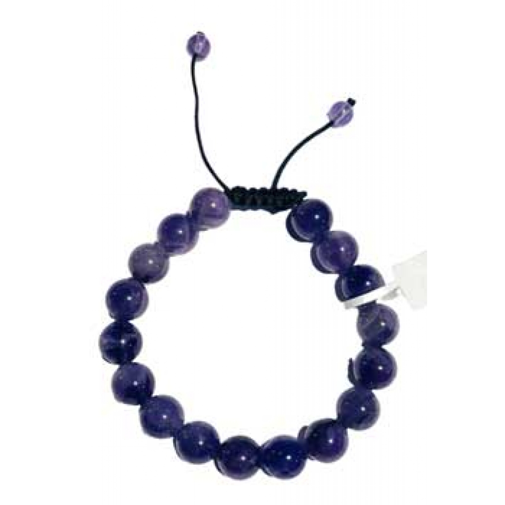 10mm Adjustable Amethyst Bracelet