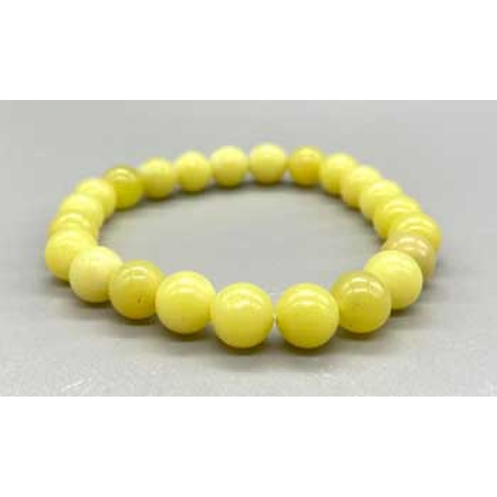 8mm Butter Jade Bracelet - Soothing Energy and Prosperity