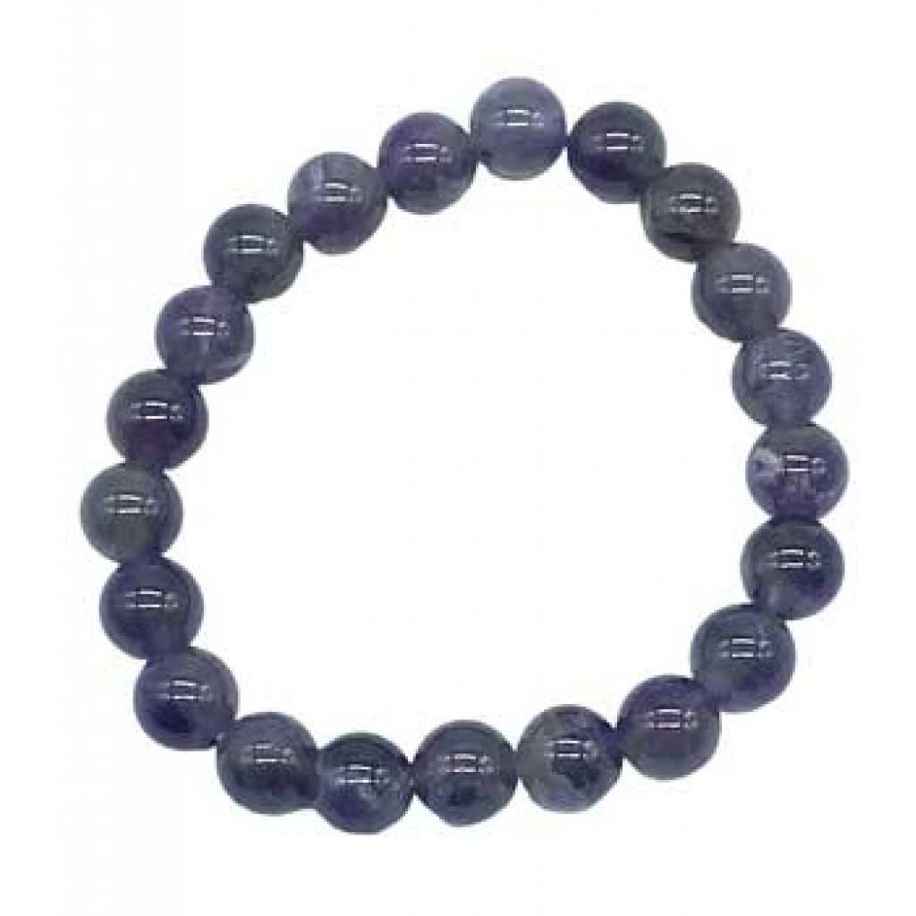 8mm Chevron Amethyst Healing Bracelet