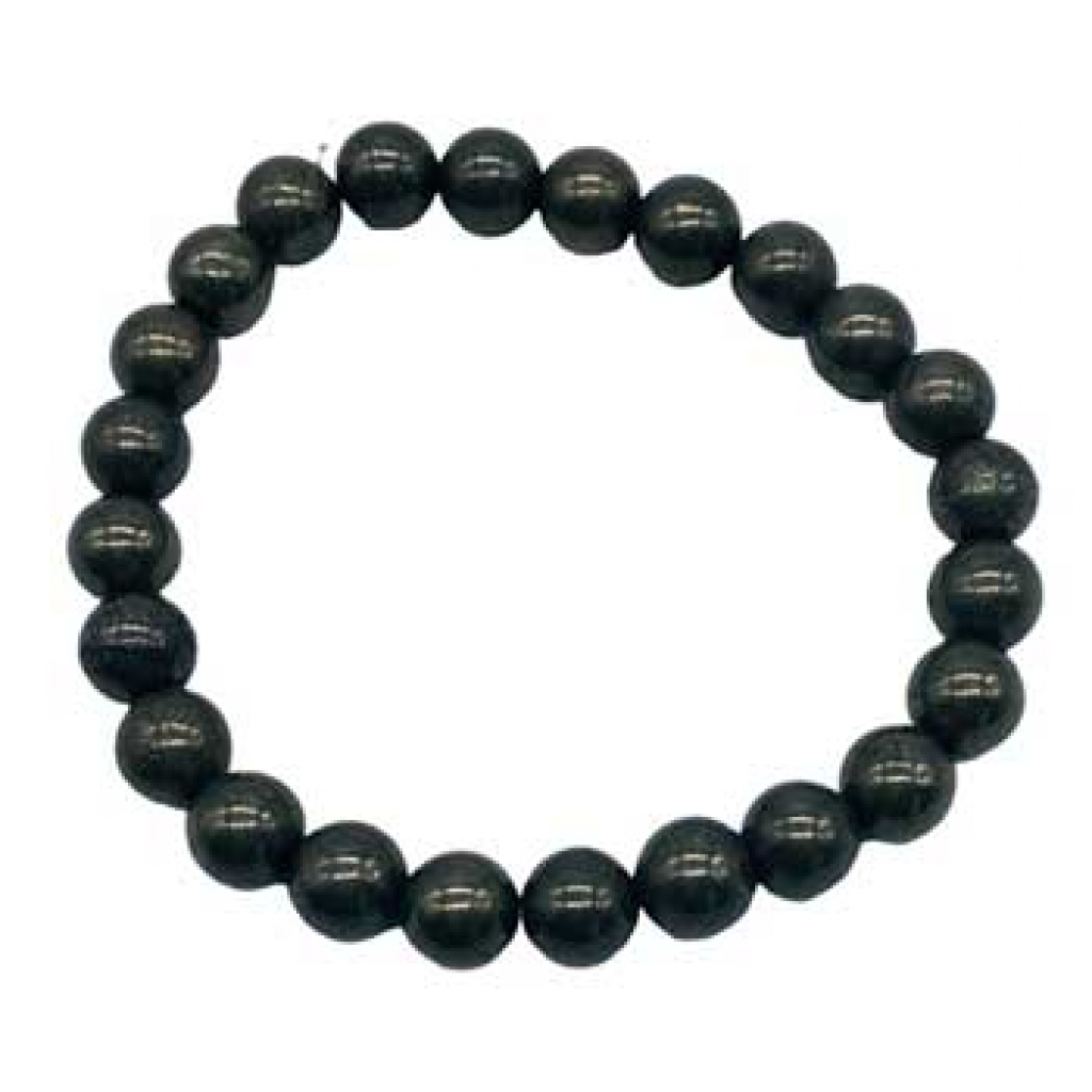 8mm Pyrite Beaded Bracelet - Protective Energy