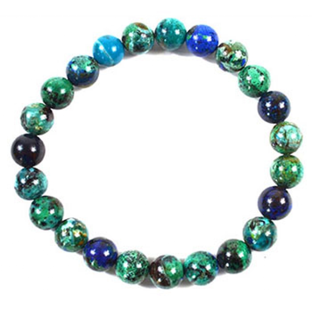 8mm Azurite/Malachite Bracelet - Healing Combination