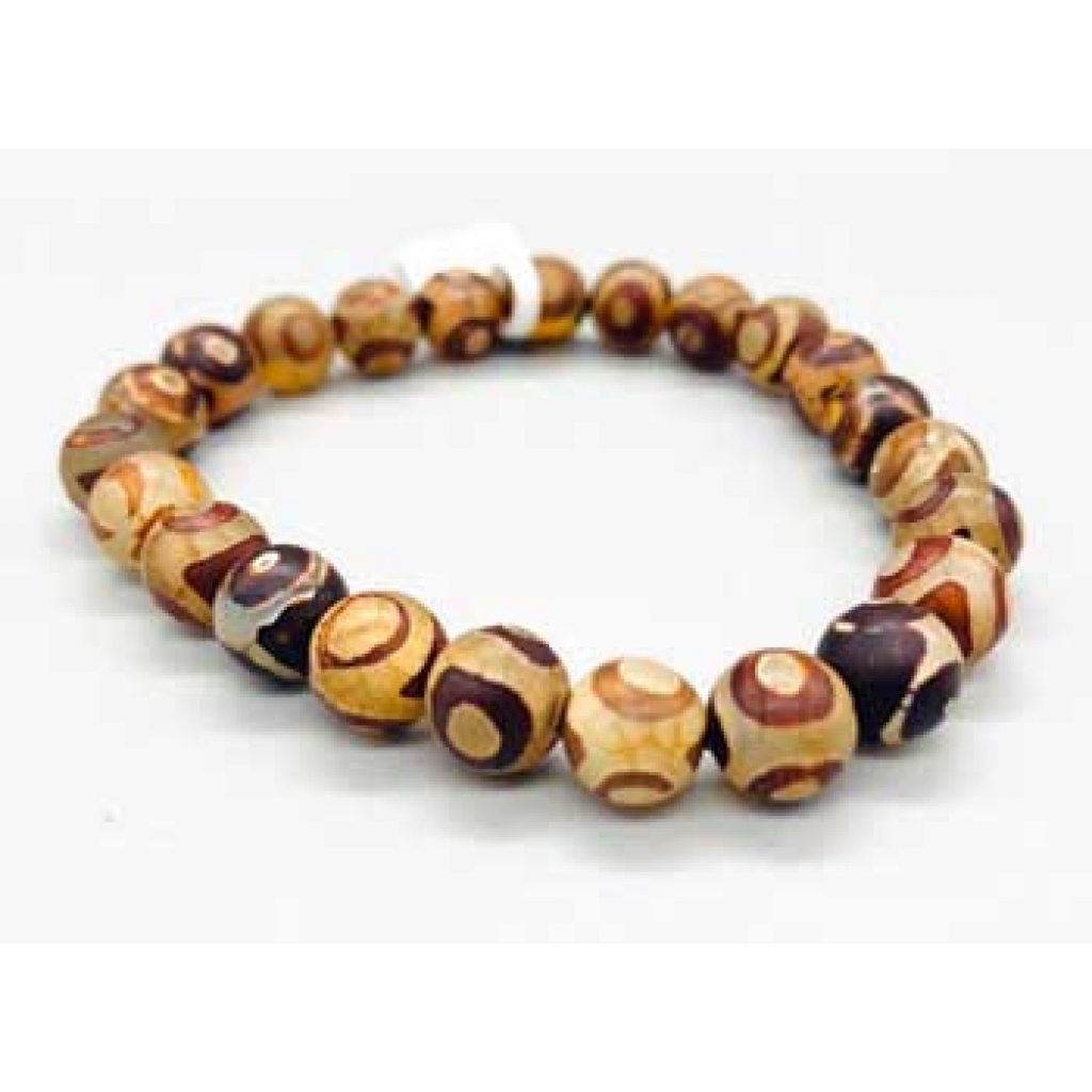 8mm Tibetan Agate Bracelet