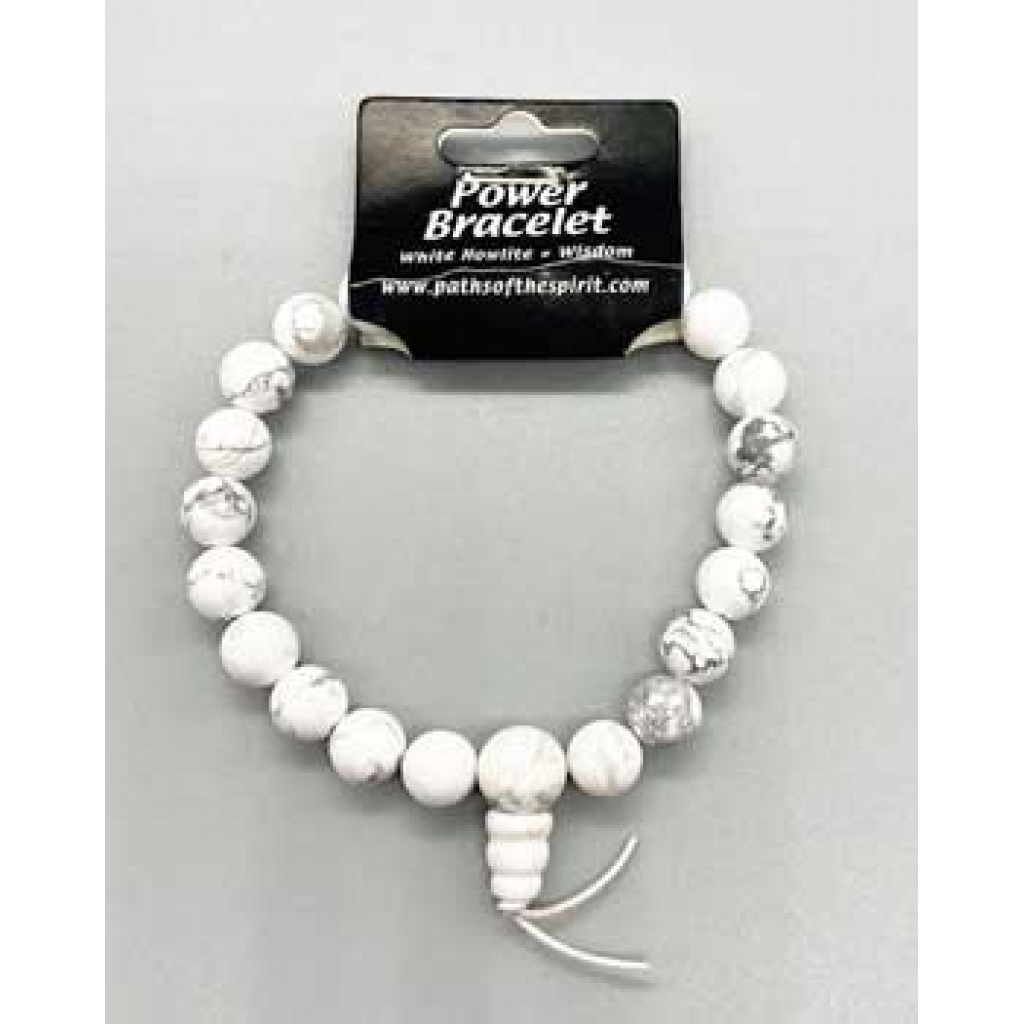 8mm White Howlite Calming Power Bracelet