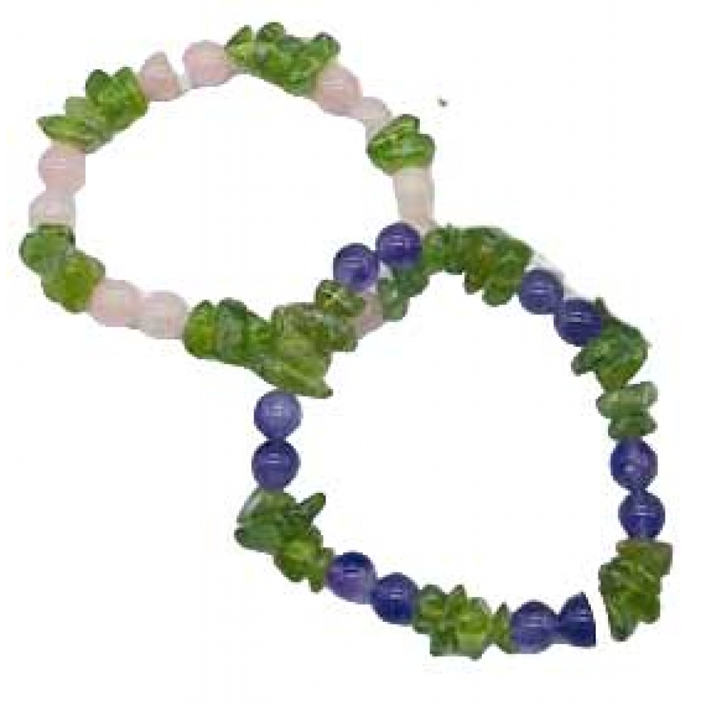 Gemstone Bracelet: Peridot & Quartz Healing Fusion