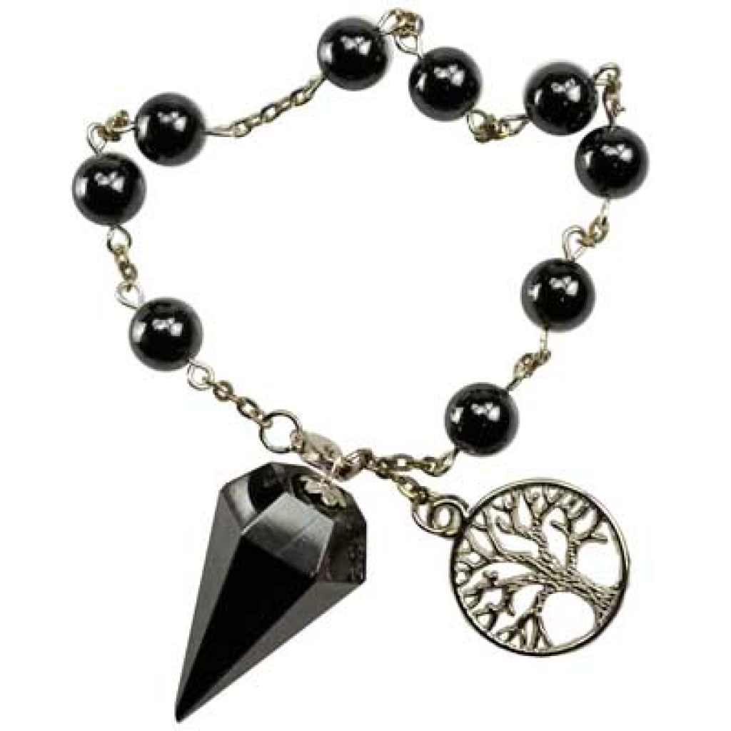 Versatile Hematite Pendulum Bracelet for Dowsing and Divination