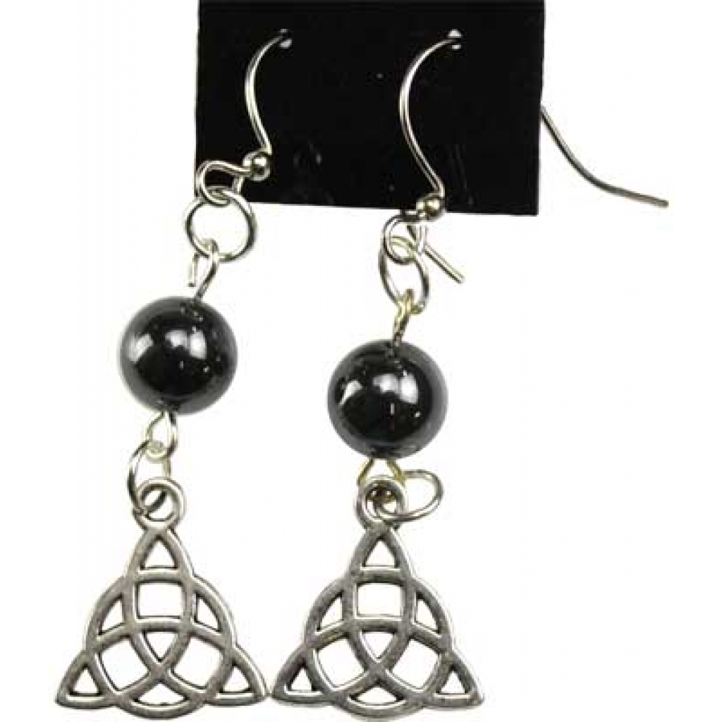 Hematite Triquetra Earrings for Focus and Spirituality