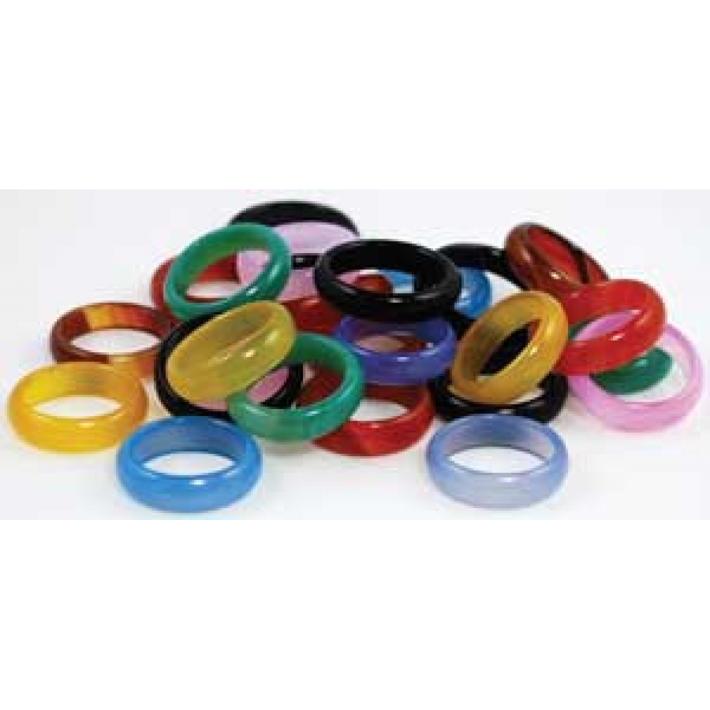 Set of 100 - 6mm Rounded Agate Rings