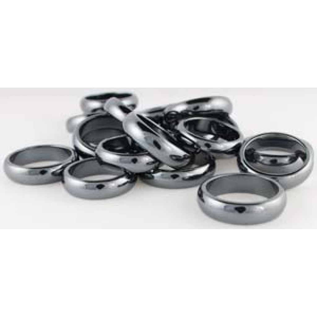 Set of 100 - 6mm Round Hematite Protection Rings