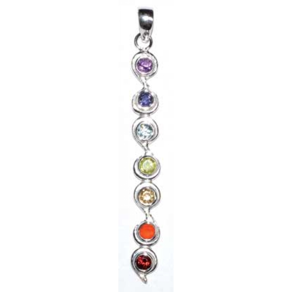 Sterling Silver 7 Chakra Pendant