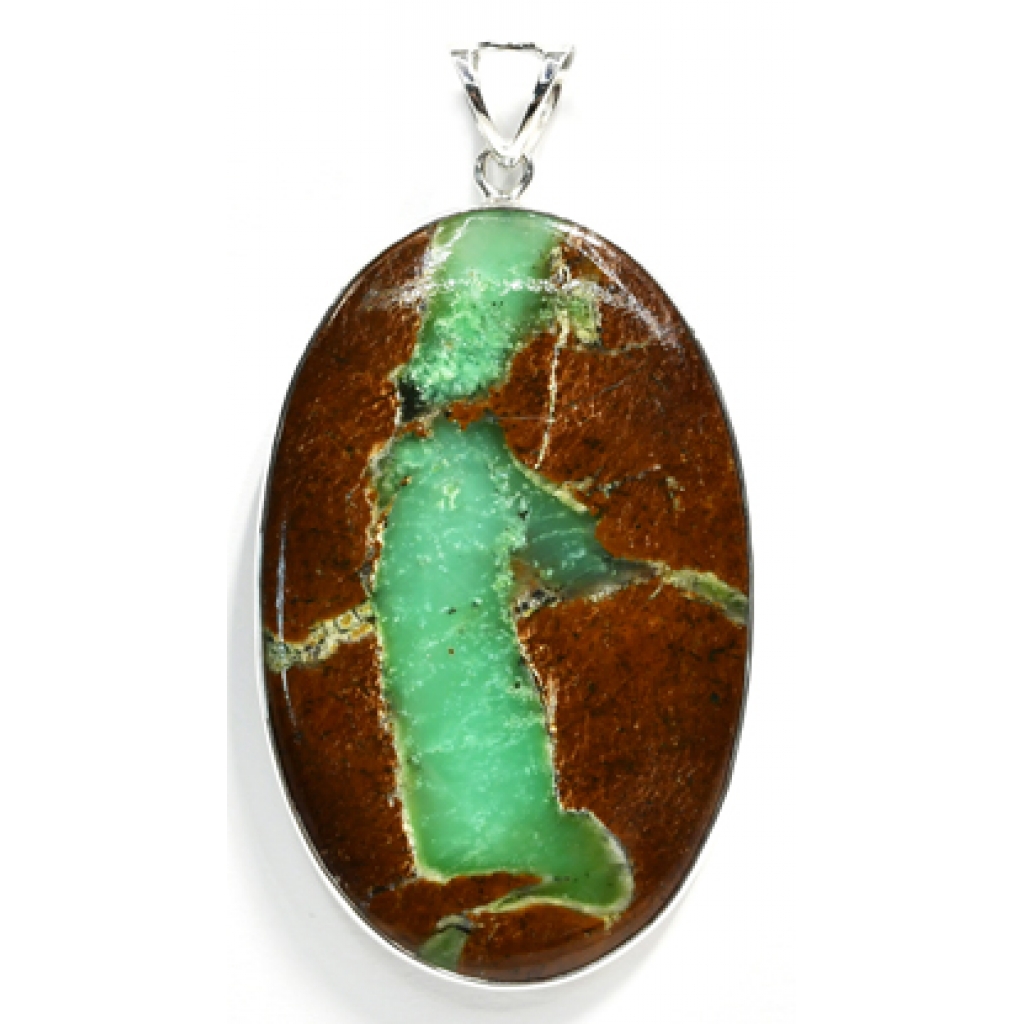 Exquisite Chrysoprase Pendant - Fine Jewelry