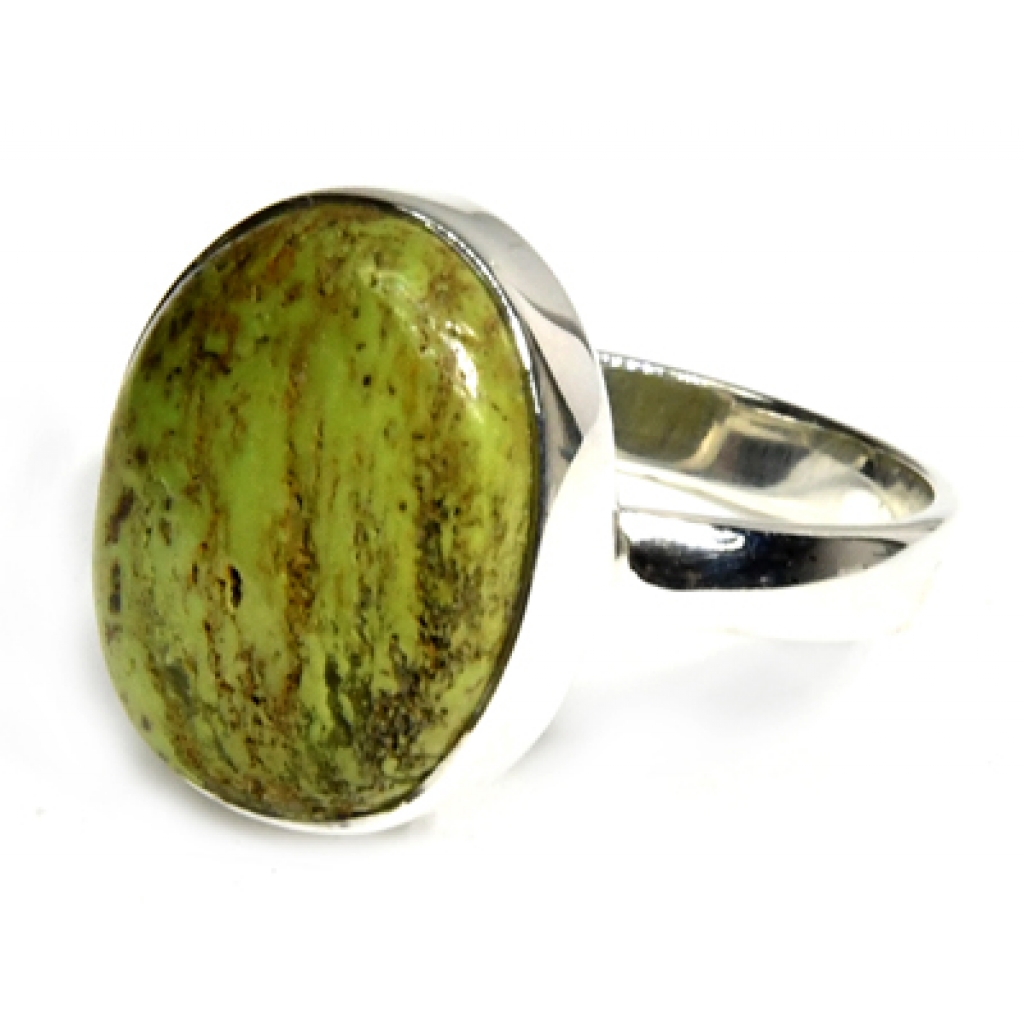 Gaspeite Ring - Size 8 - A Symbol of Luck