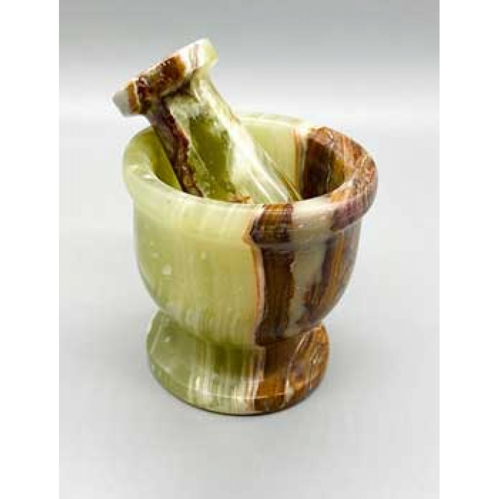 Polished Onyx Mortar and Pestle Set (2.5