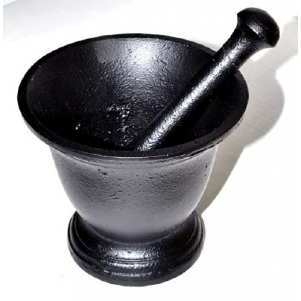 Cast Iron Mortar and Pestle Set