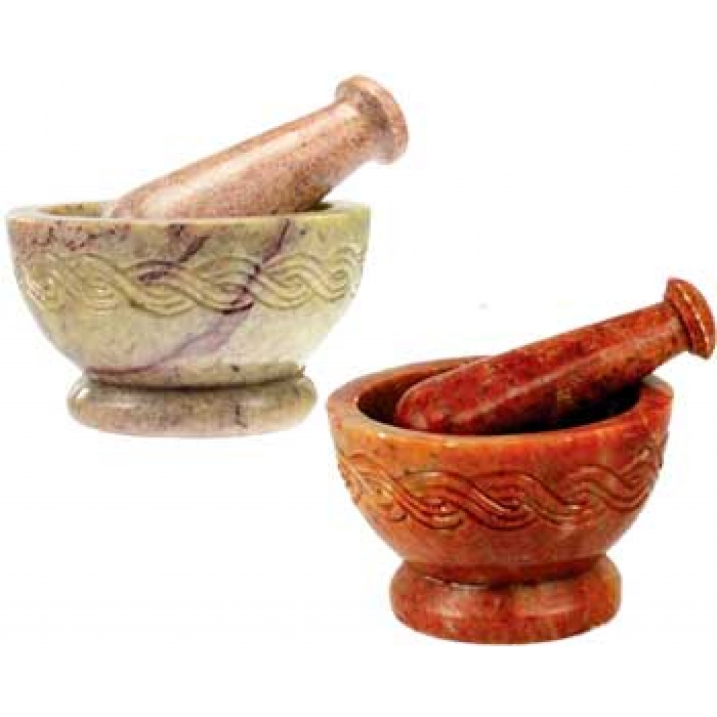 Celtic Mortar & Pestle Set for Herbal Magic