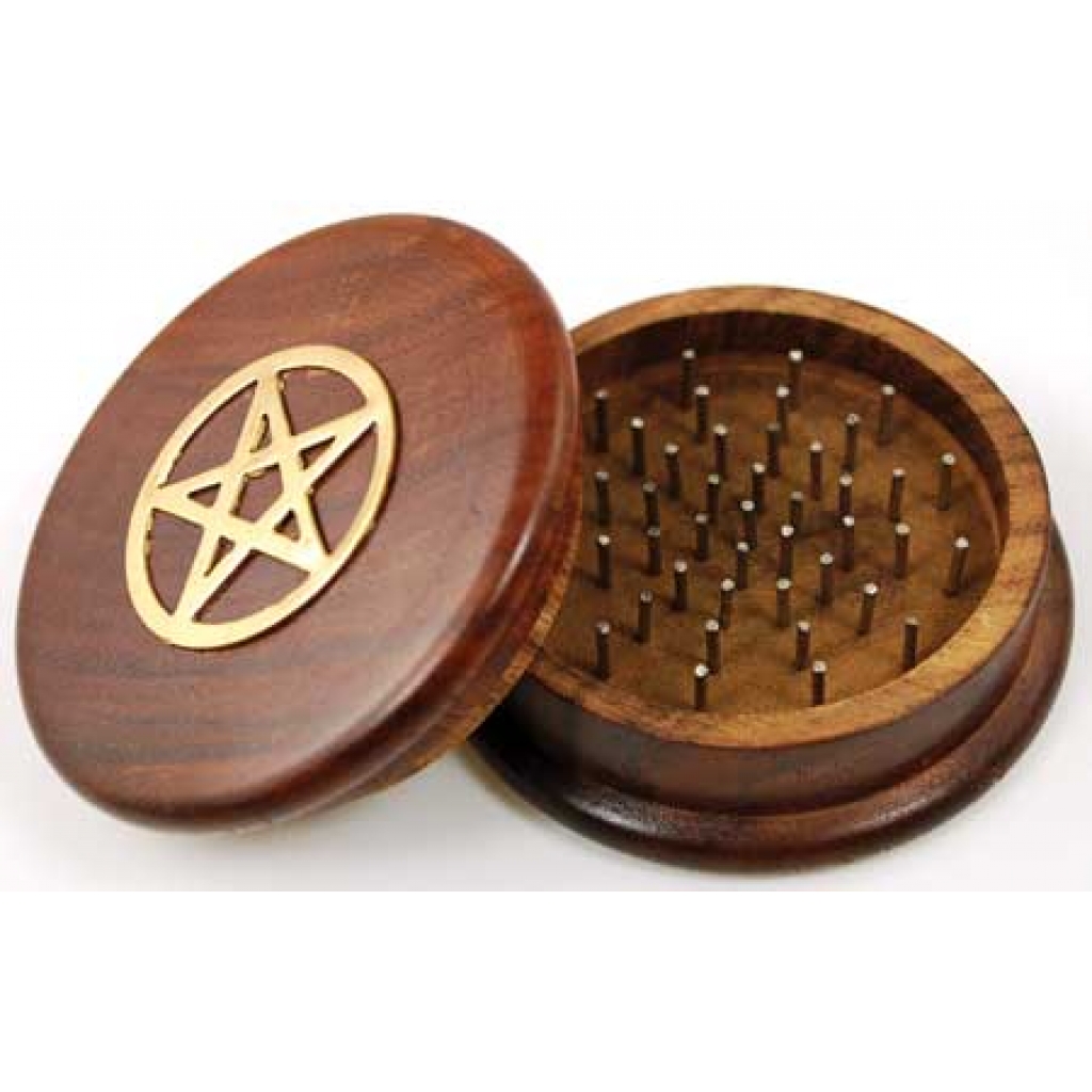 Pentagram Herb Grinder in Sheesham Wood