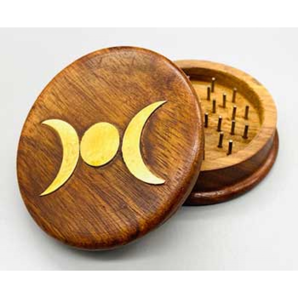 Triple Moon Herb Grinder - Sheesham Wood