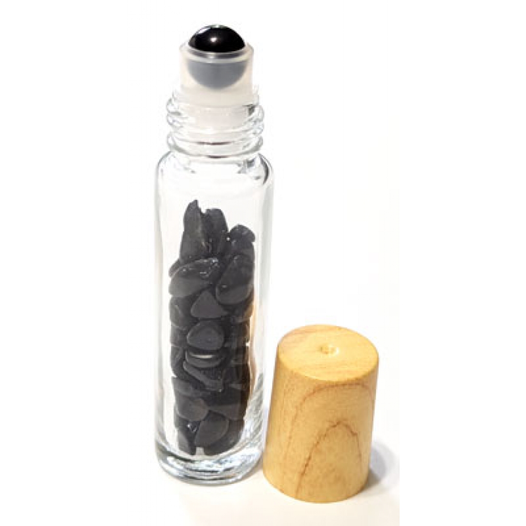 10ml Obsidian Black Essential Oil Roller Bottle