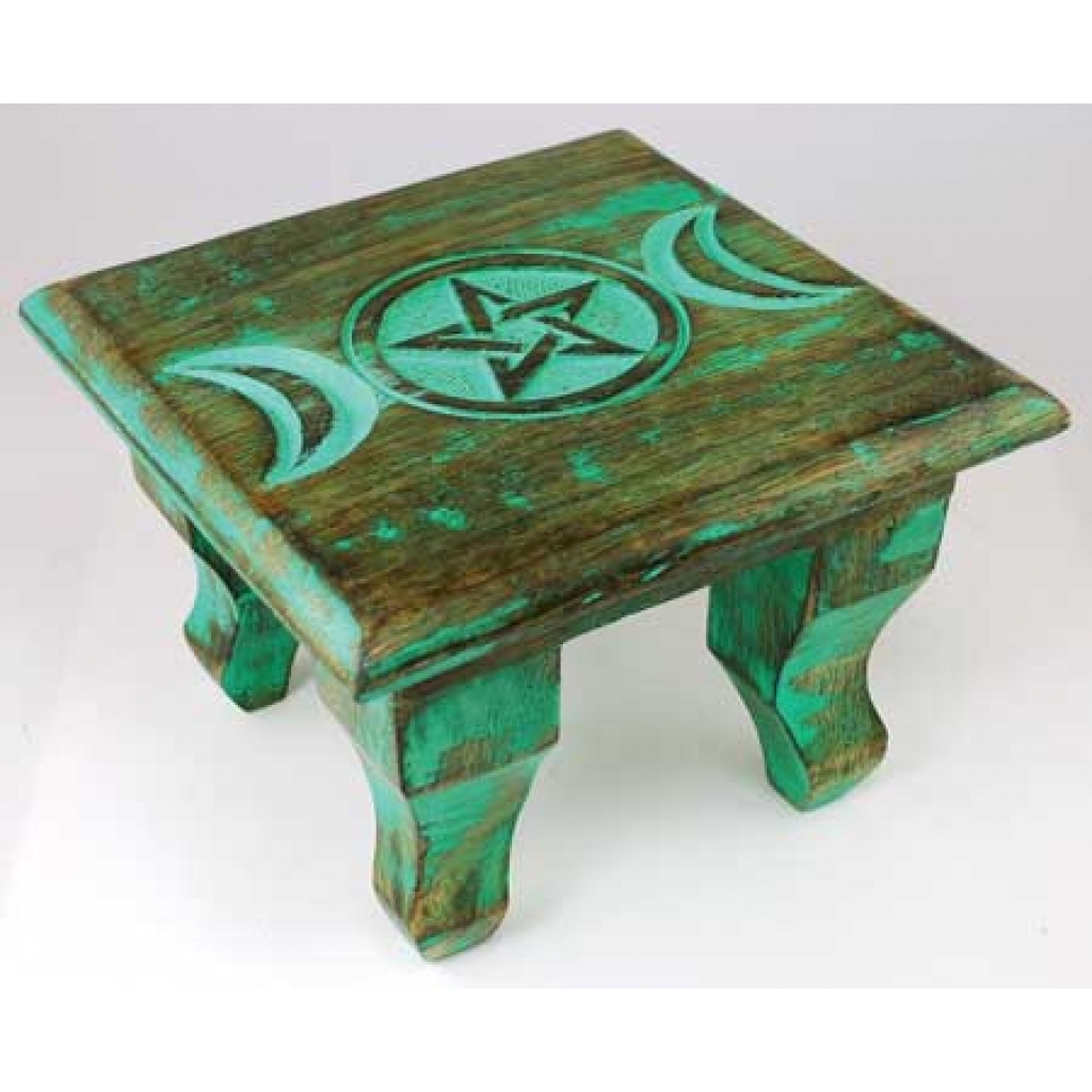 Antiqued Triple Moon Altar Table (6