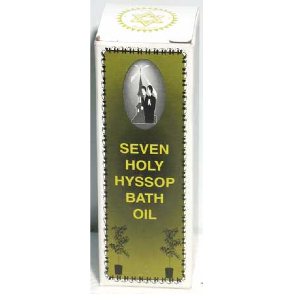 4 oz Seven Holy Hyssop Bath Oil for Cleansing and Protection