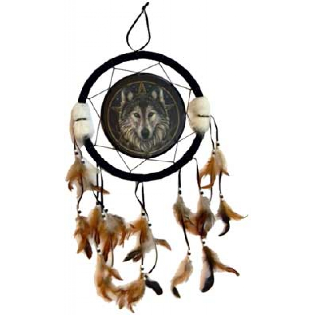 Lisa Parker Inspired Wolf Dream Catcher - 13 Inches